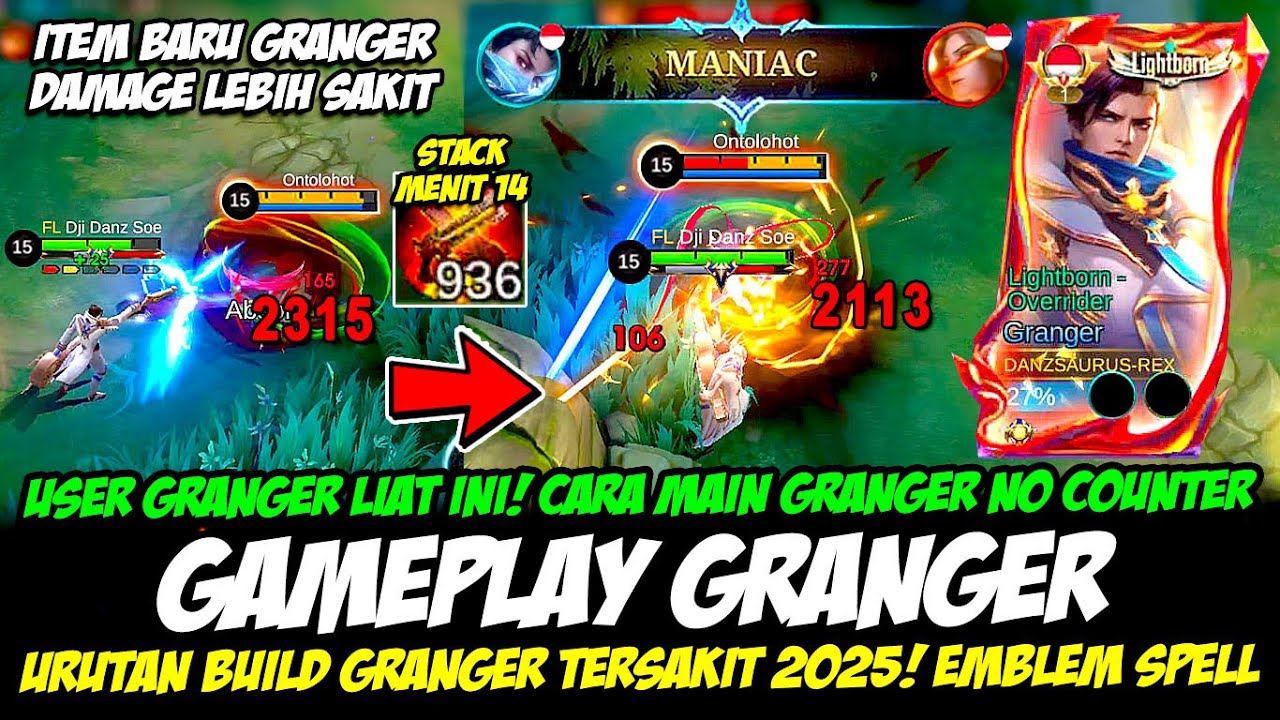 GRANGER BUILD BARU❗CARA MAIN GRANGER SAKIT + 1 HIT❗ITEM GRANGER TERSAKIT❗GAMEPLAY GRANGER TOP GLOBAL