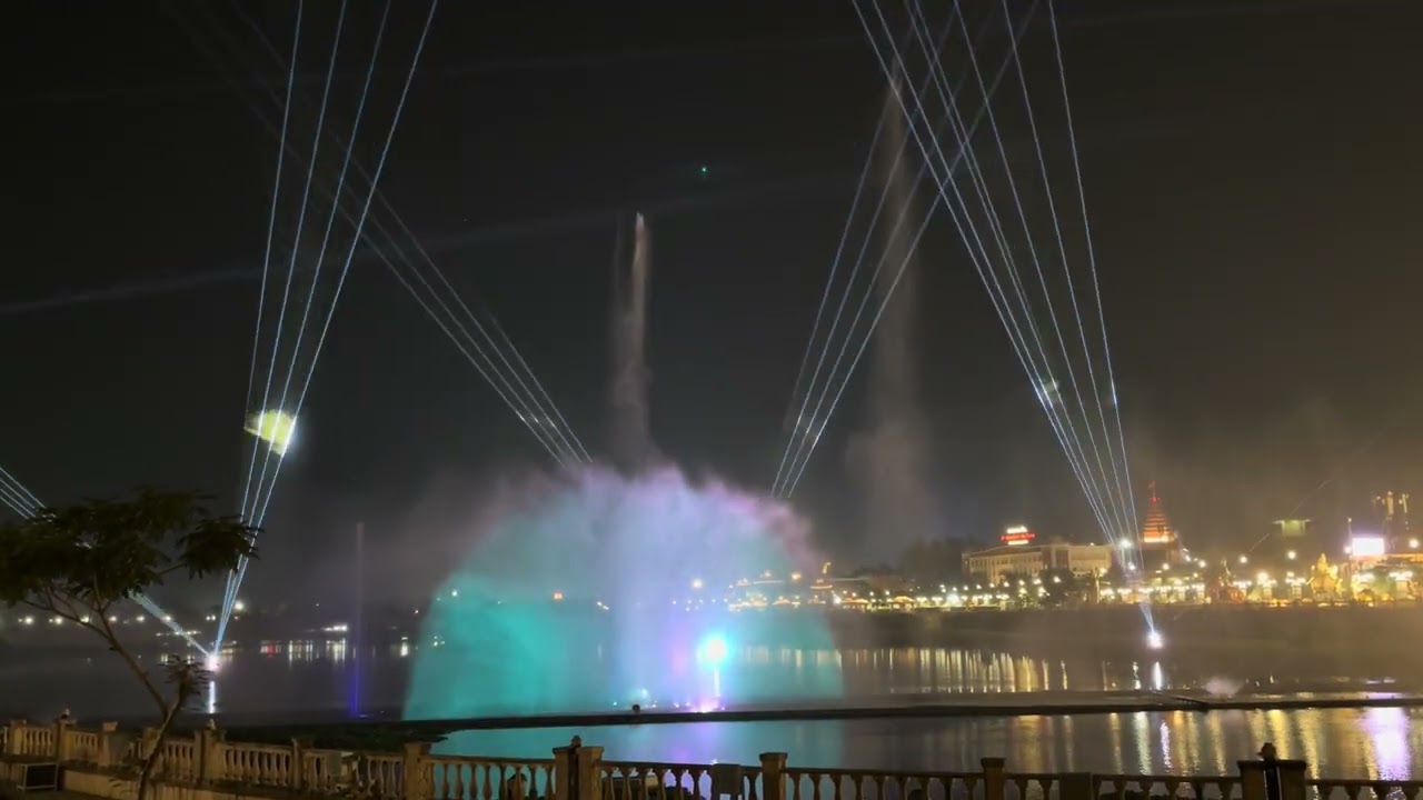 Ujjain Mahakal Water Laser Show 😍 | Must Watch Night Show Har Har Mahadev 🙏#india #mahakal