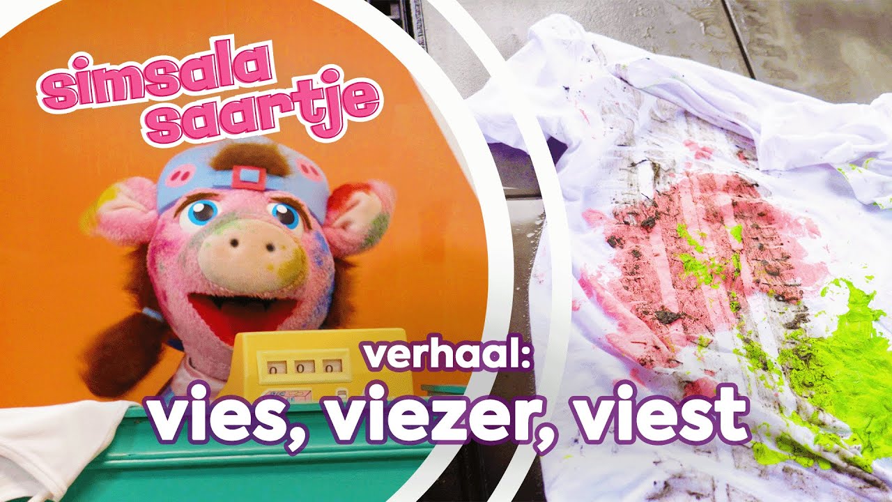 VIES, VIEZER, VIEST 🤧 🫧 🧽 | SIMSALA SAARTJE 🐽 | Educatieve Kleutertelevisie | Hakken en plakken