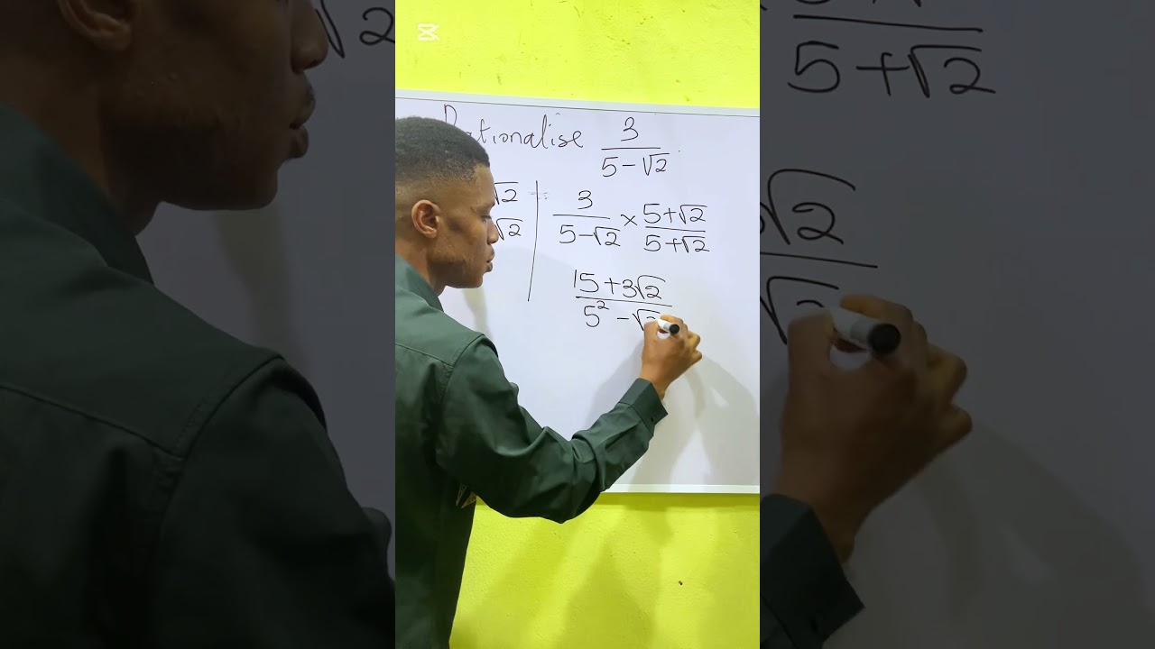 Rationalization of surds by conjugate. #maths #mathematics #mathstutor #mathskills #arithmetic