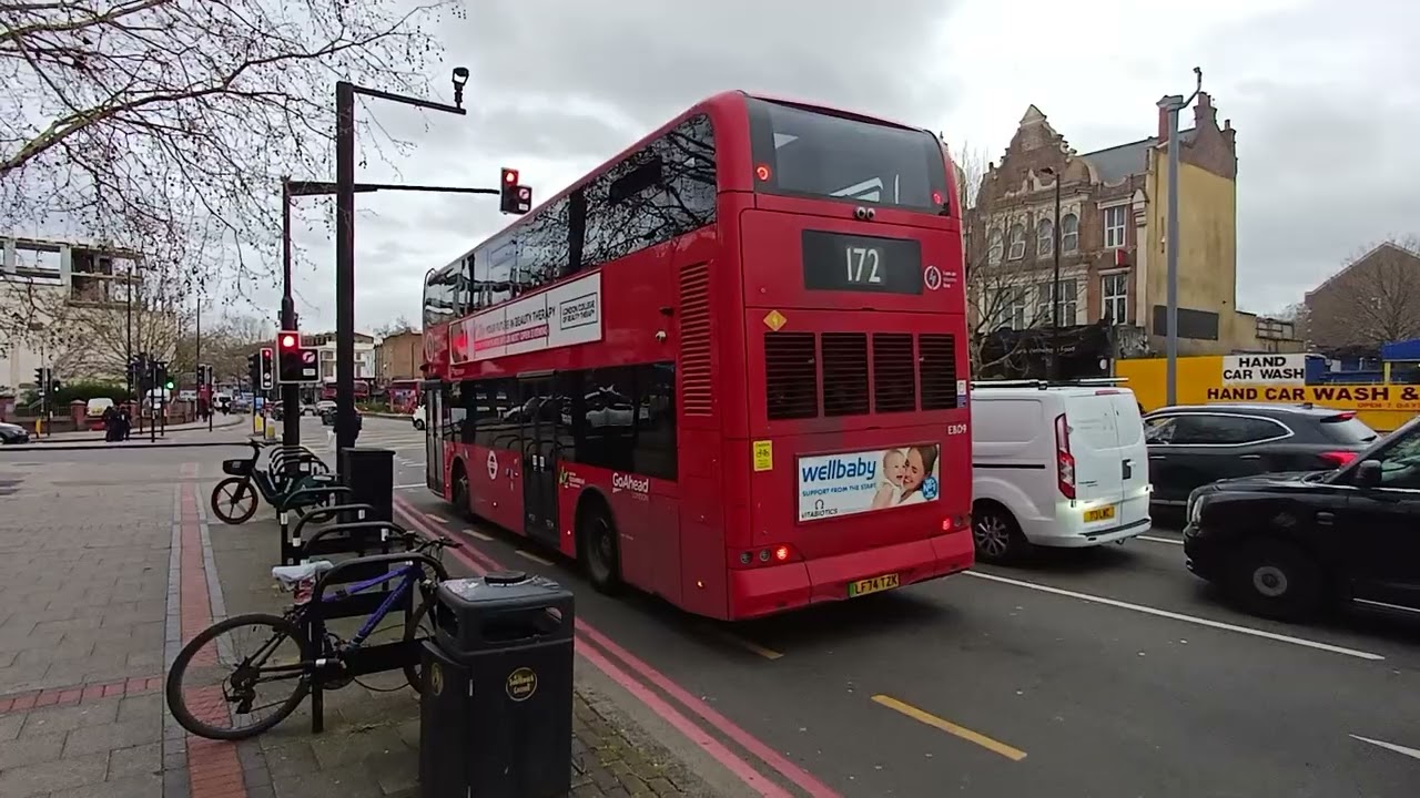 (First Time) Go Ahead London EBD9e LF74TZK Route 172 at Old Kent Road, Tesco - 16/03/2026