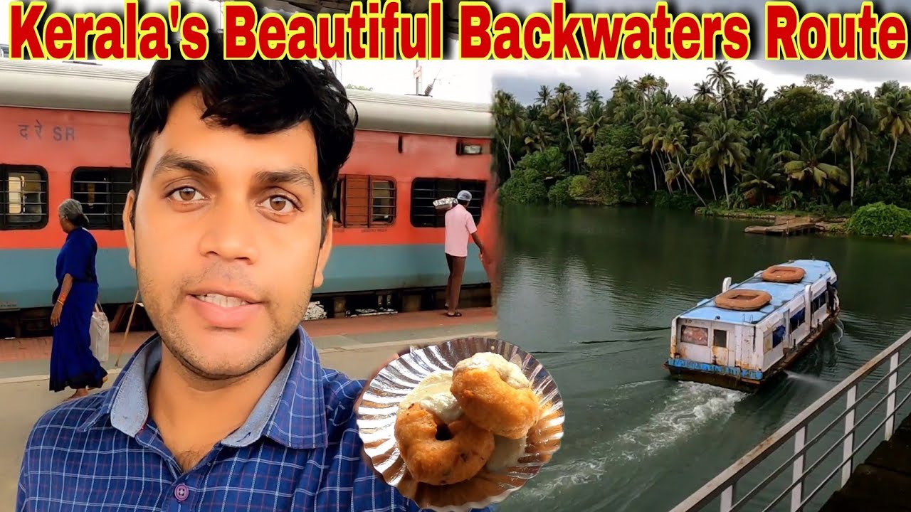 Beautiful Train Journey In Kerala's Beautiful Backwaters || 16346 Netravati Express Full Journey
