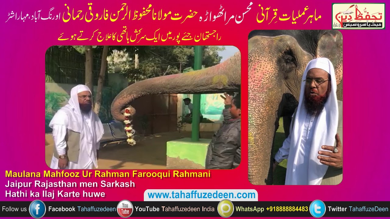 जयपुर का अनोखा वाक़िआ-सरकश हाथी का क़ुरान से इलाज-Hathi Ka Quran se Ilaj-Maulana Mahfooz ur Rahman