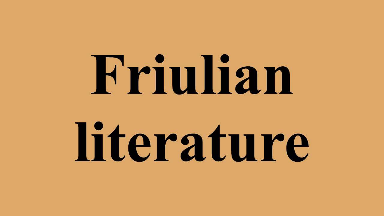 Friulian literature
