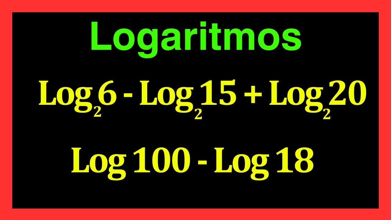 ✅👉Suma y Resta Logaritmos de Igual Base  ✅Logaritmos