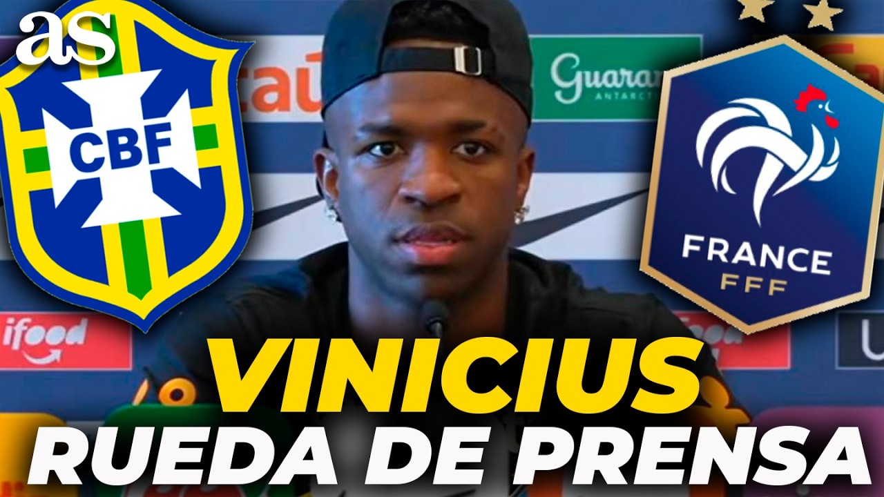 VINICIUS, RUEDA DE PRENSA completa antes del amistoso BRASIL - FRANCIA