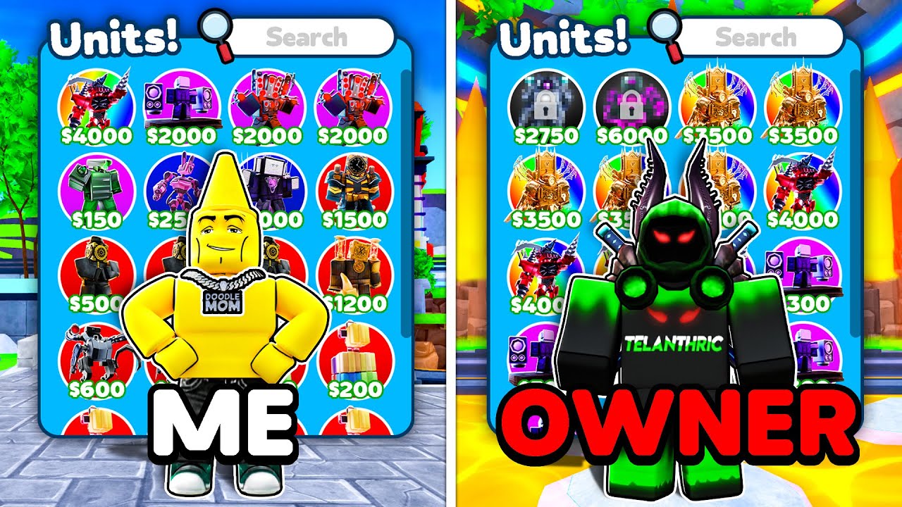 My UNIT Inventory VS The OWNER in Toilet Tower Defense!