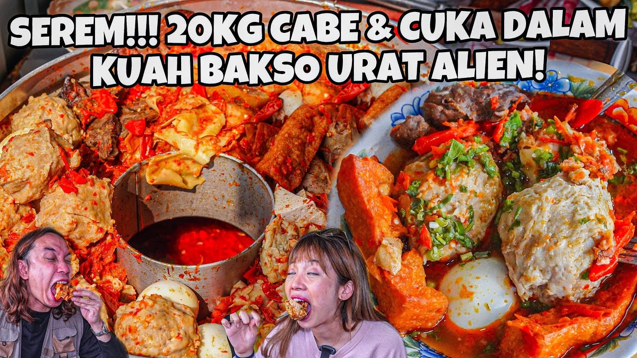 BAHAYA! 20KG CABE BAKSO KUAH MERCON MEMATIKAN! SADIS BANGET PEDESNYA #BAKMIVSBAKSO EPS MALANG