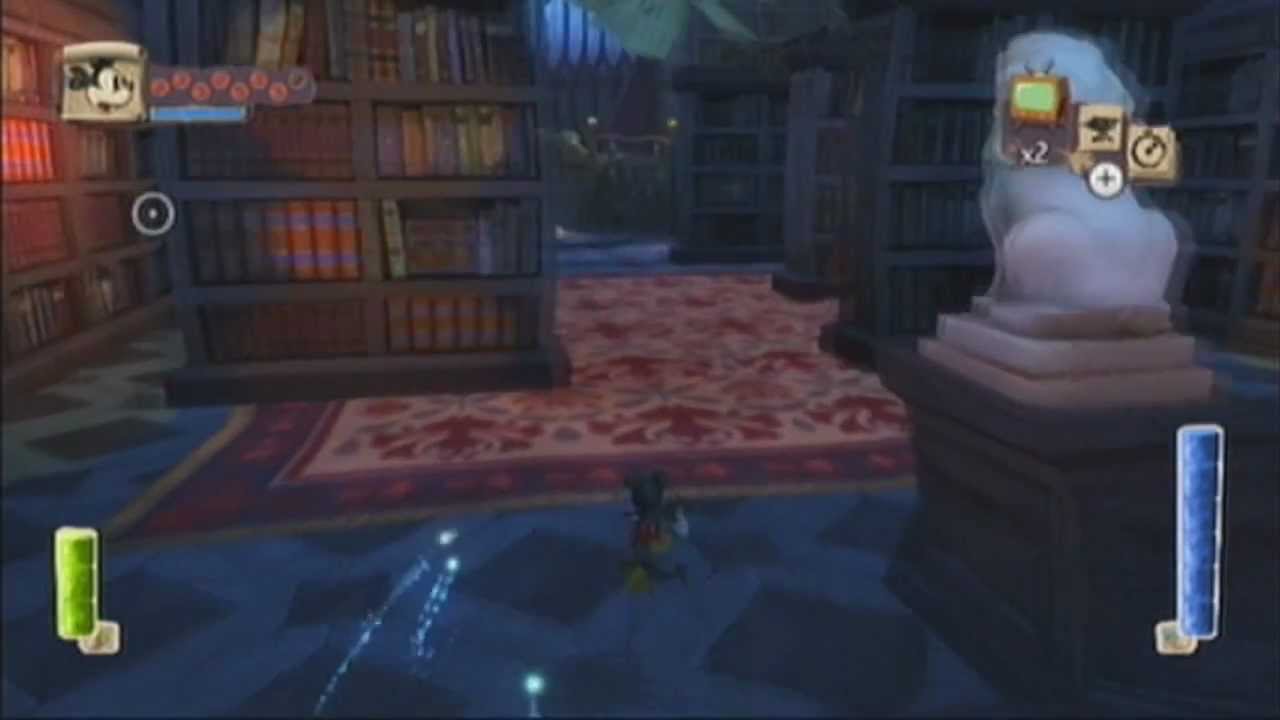 epic mickey walkthrough - hero path - part 28 library