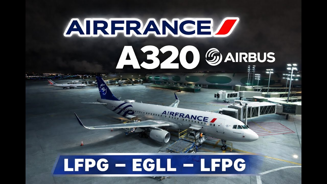 FULL FLIGHT | Air France A320 | LFPG – EGLL - LFPG | MSFS 2024