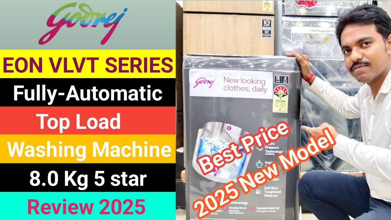 New Launch Godrej 8.0Kg Top load Fully Automatic Washing Machine Review 2025 ~WT EON VLVT 805.0 FDTN