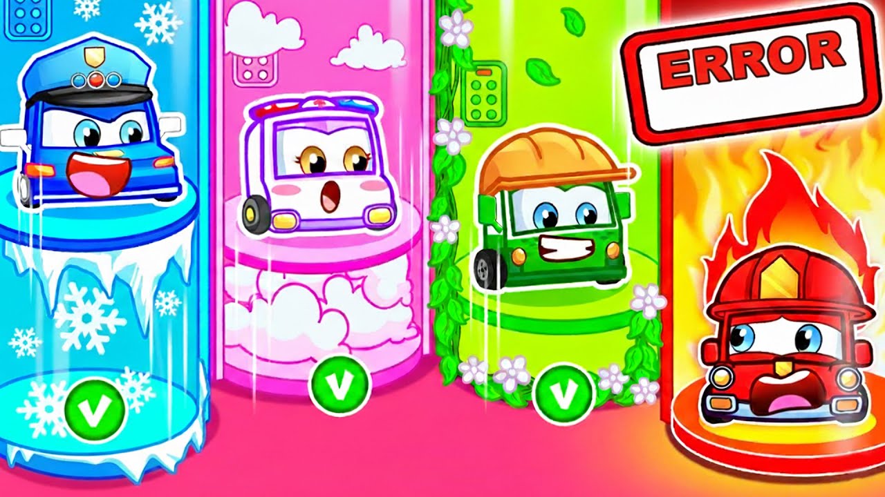 4 casas elementales con los colores perdidos | ¿Dónde está mi color | RoboSquad