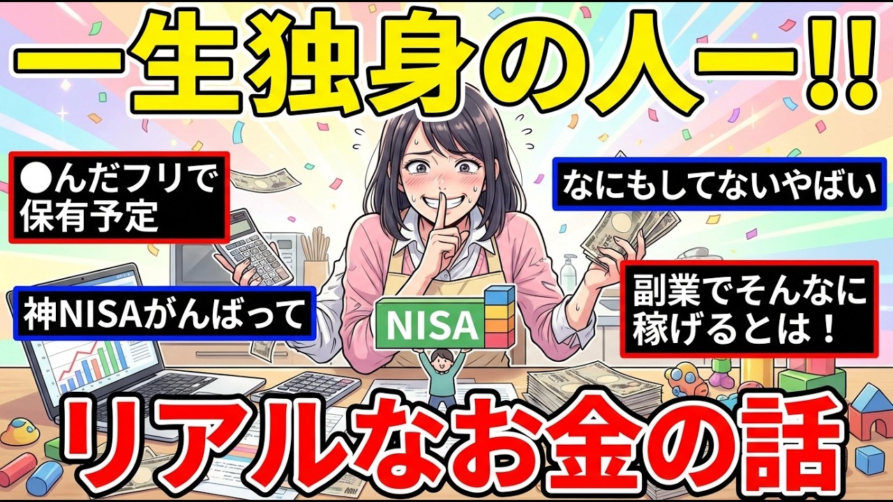 【ガルちゃん有益】おそらく一生独身の方！気になるお金のこと話そうww　＜株式投資・NISA・iDeCo＞【ガルちゃん雑談】_【更年期キツイ】