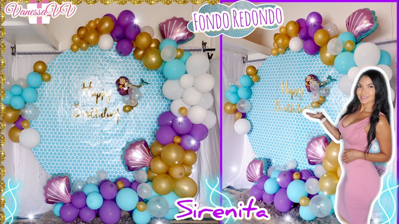 -DIY-Panel Redondo para DECORACION DE FIESTAS// SIRENITA//-DIY- Round Backdrop
