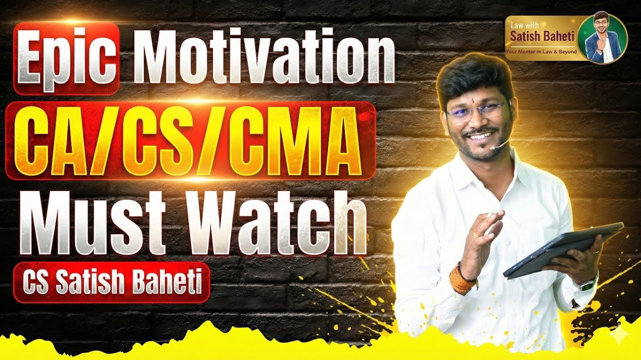 STUDY MOTIVATION for CA/CS/CMA Students (2026 Exams) 🔥 | Stop Procrastination NOW!