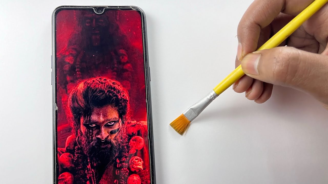 Drawing Pushpa 2 Allu Arjun 🔥 | Angry Kali Maa drawing
