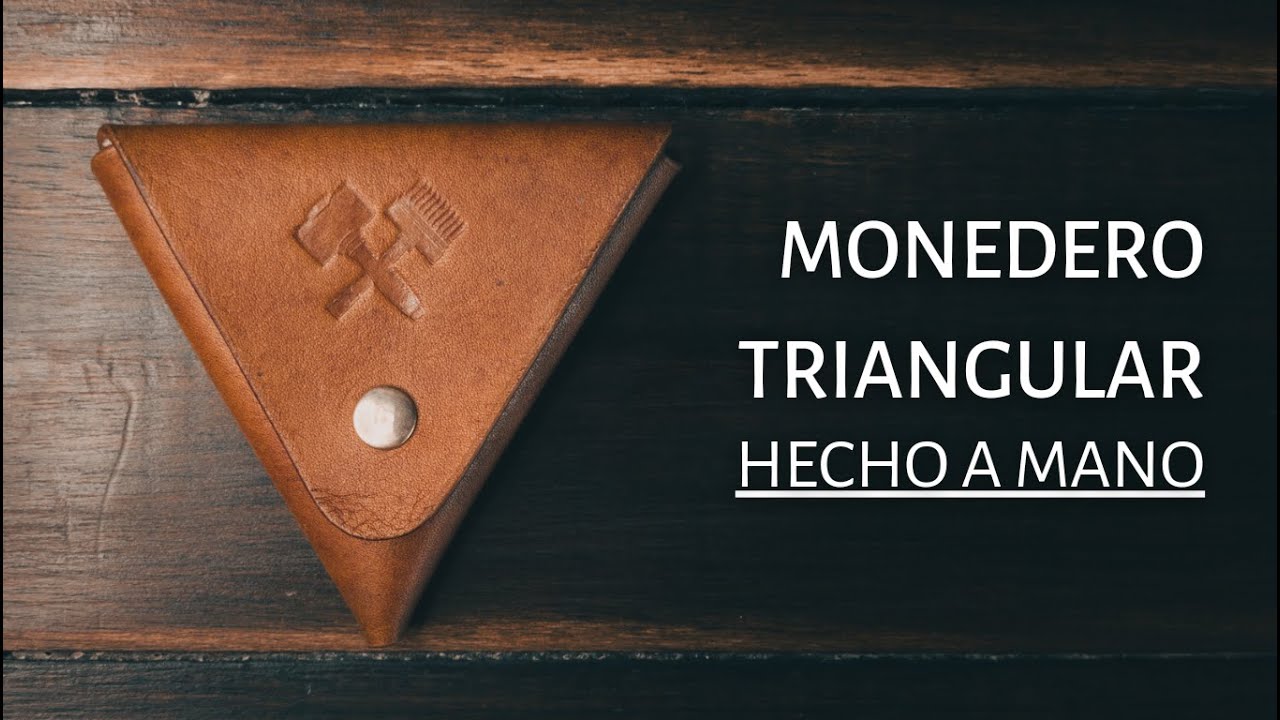 Haciendo un MONEDERO TRIANGULAR DE CUERO | #diy - #hechoamano - #cuero - #tutorial - ASMR - LoFi