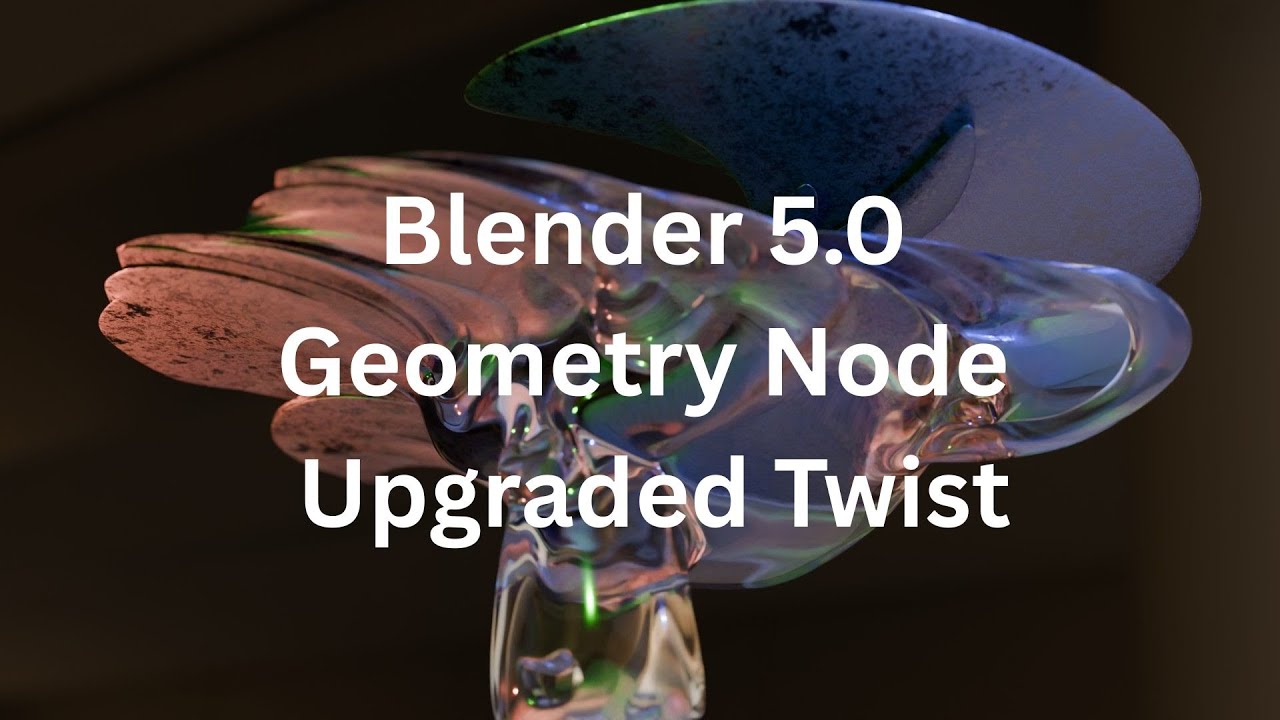 I use Blender 5.0 geometry node make an upgraded twist effect