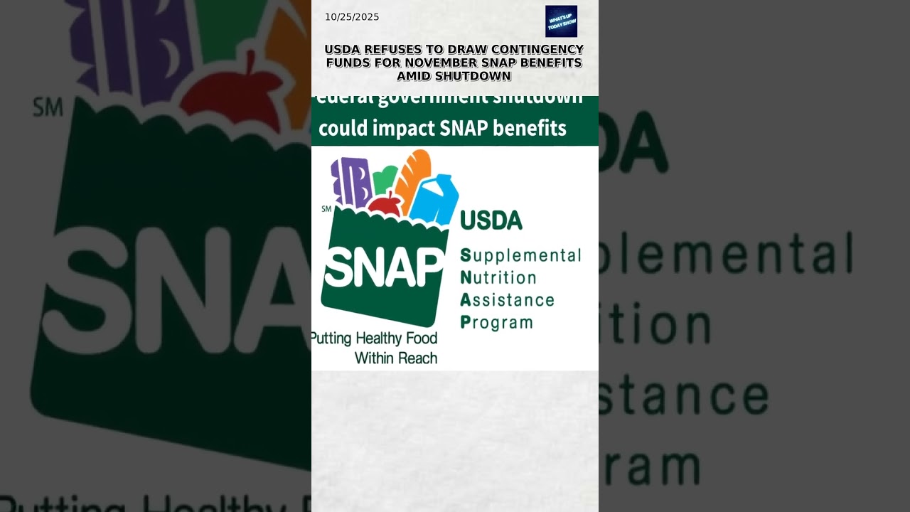 USDA refuses to draw contingency funds for November SNAP benefits amid shutdown