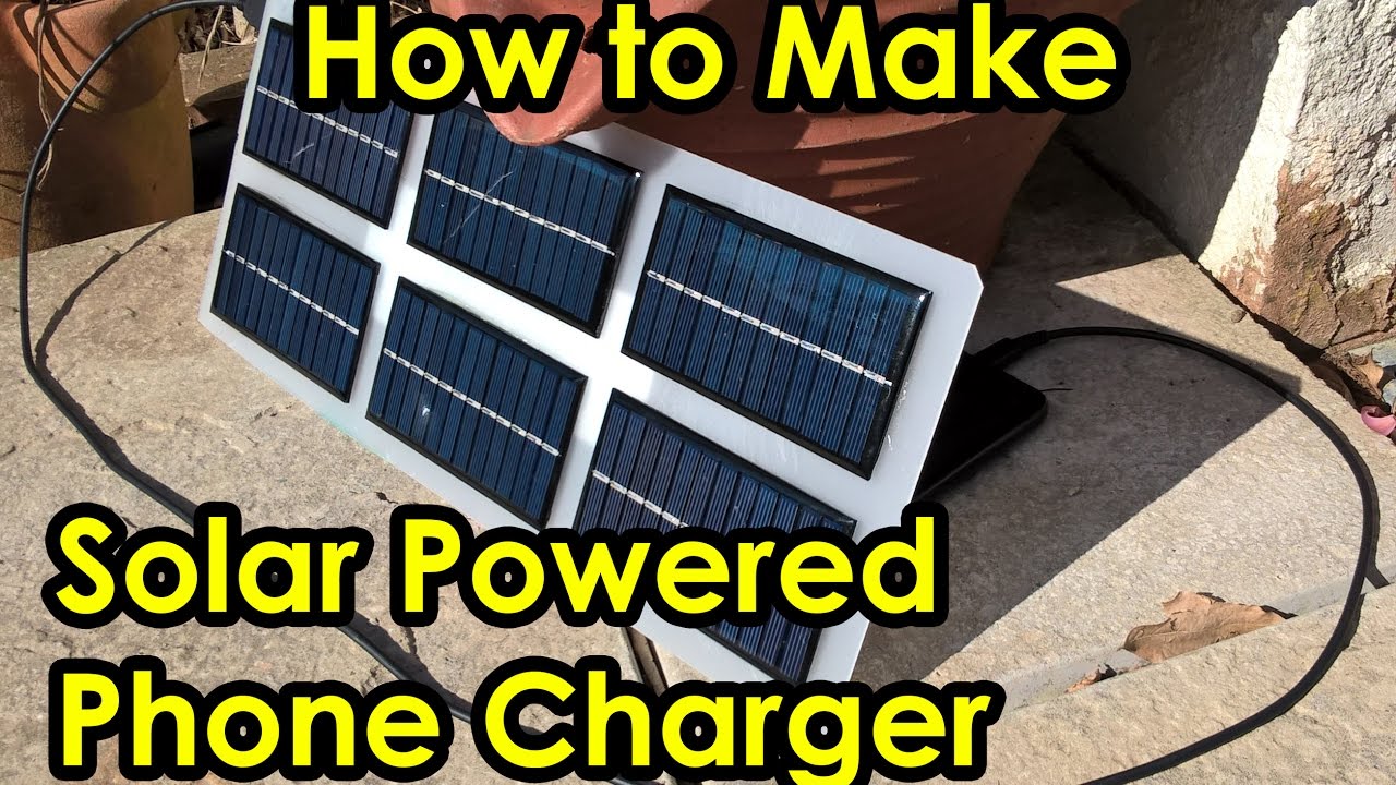 DIY Solar Powered Mobile Cell Phone & Drone Battery Charger with Power Bank
