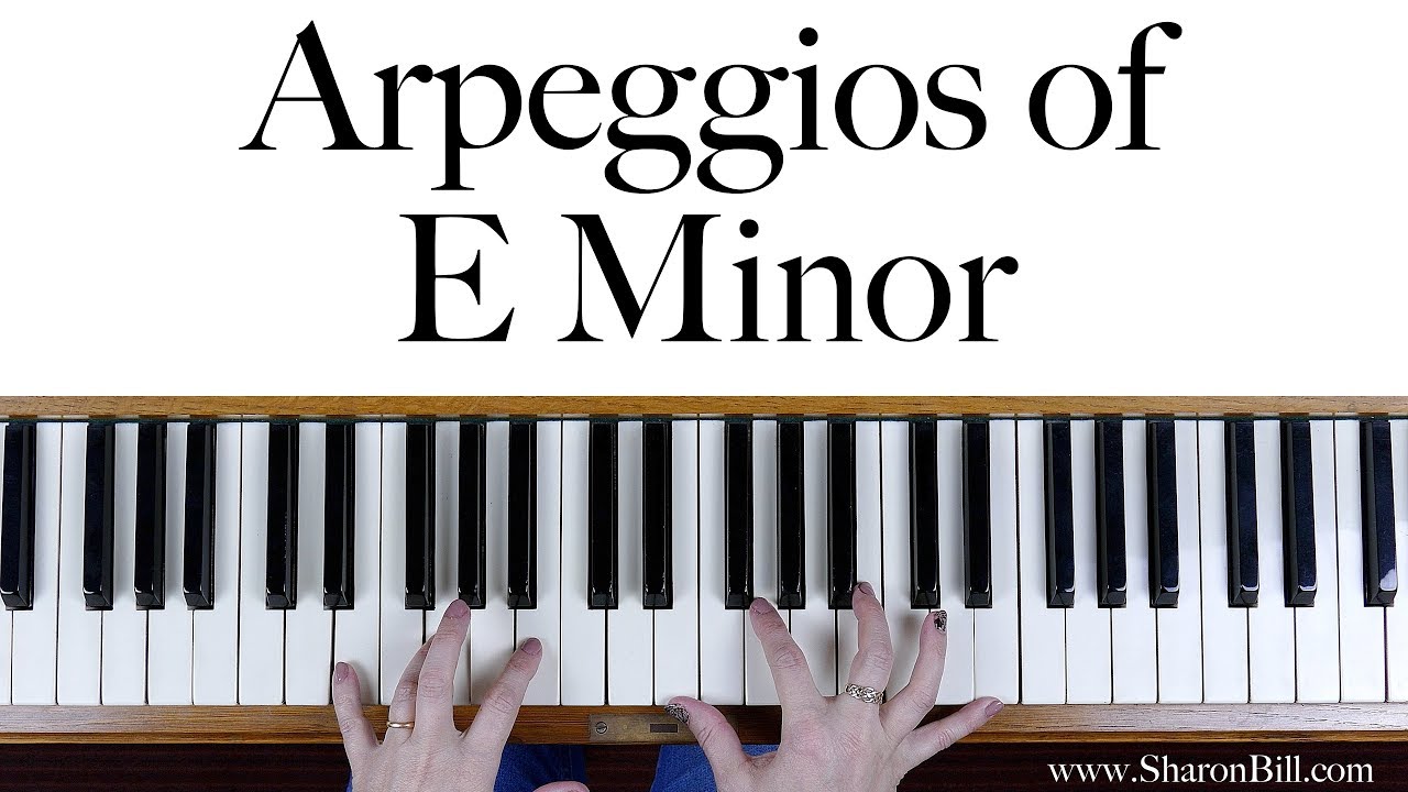 E Minor Arpeggios for Piano hands separately and hands together