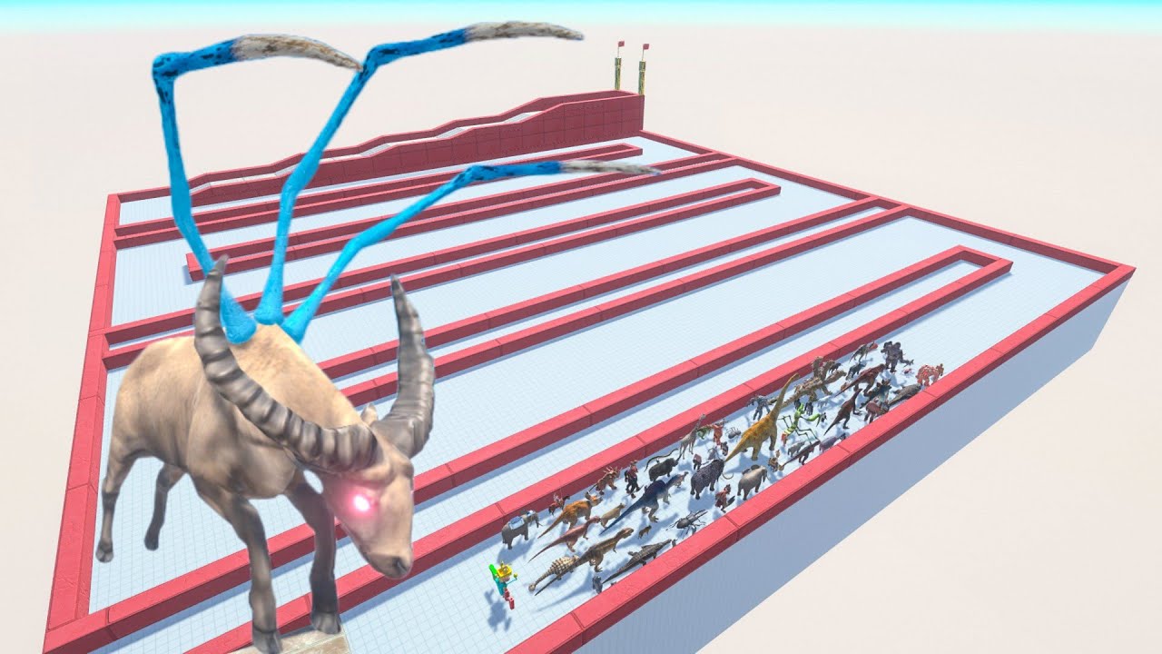 Escape From Alien Water Buffalo - Last Survivor - Zigzag Course | Animal Revolt Battle Simulator