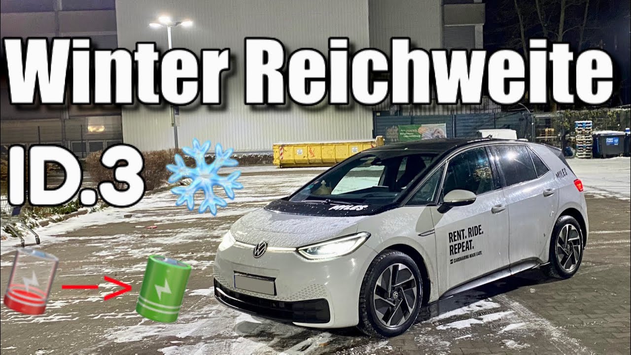 VW ID3 Pro 400km Verbrauch im Winter - Elektroauto im Winter Reichweite
