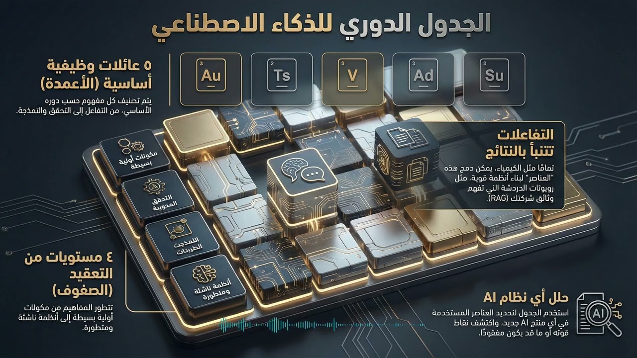 الذكاء الاصطناعي بالجدول الدوري 🔥 بنية النظام!