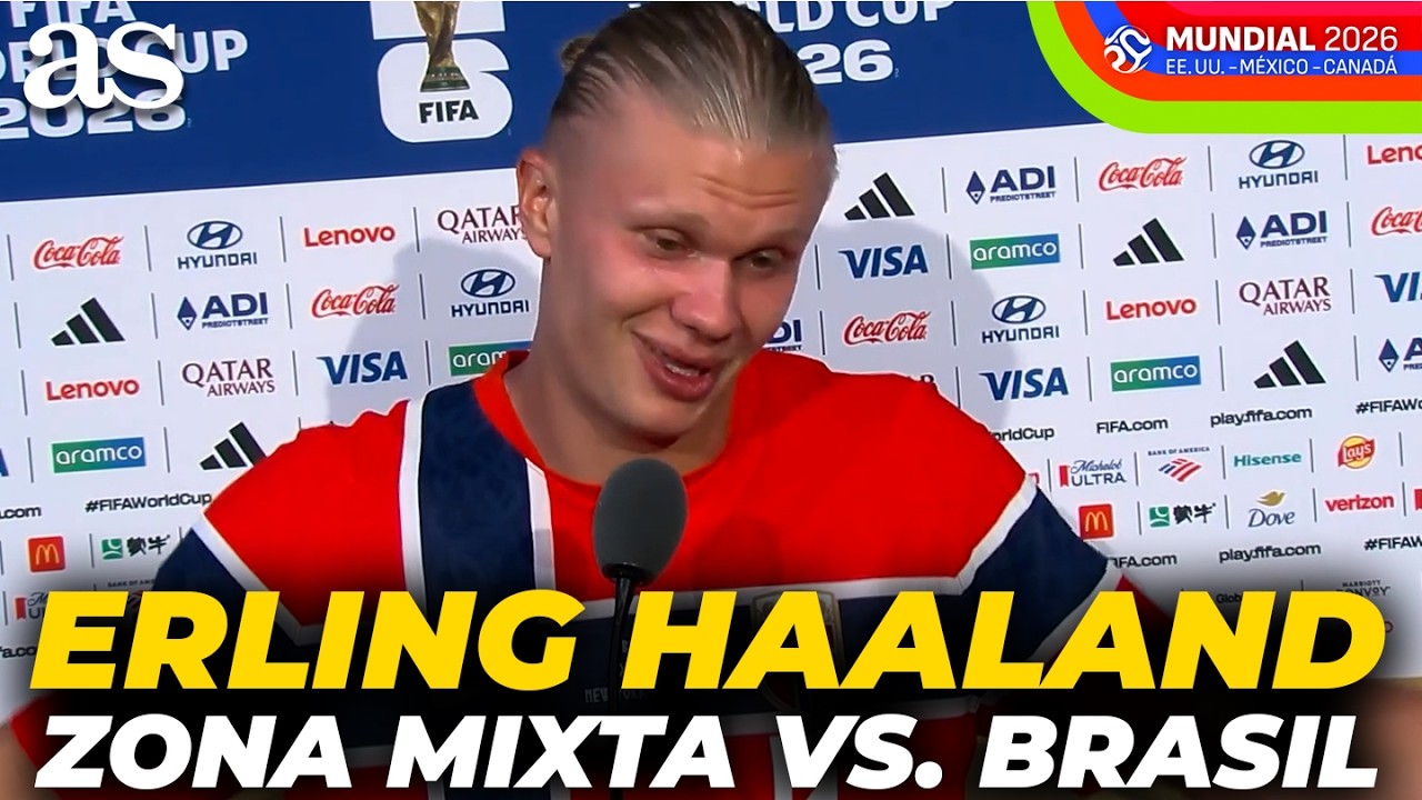 HAALAND, el REY VIKINGO, en zona mixta tras el BRASIL 1-2 NORUEGA | MUNDIAL 2026