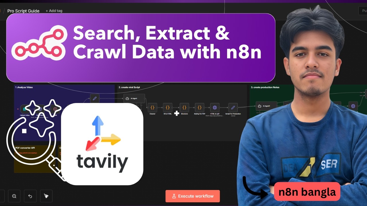 Tavily AI Search API Tutorial | Connect API Key & Build n8n Workflow