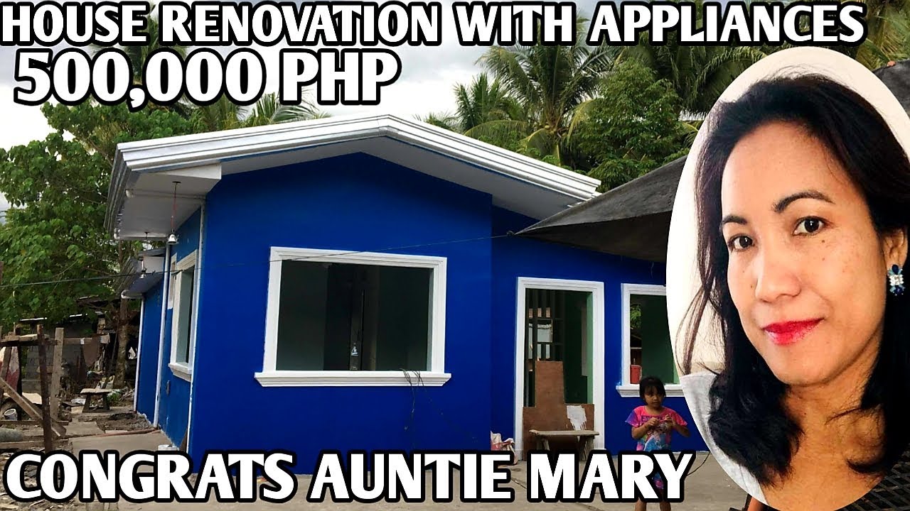 OFW SIMPLE HOUSE,HOUSE RENOVATION 500K PHP CONGRATS MARY BELLO USA OFW M'LANG NORTH COT.