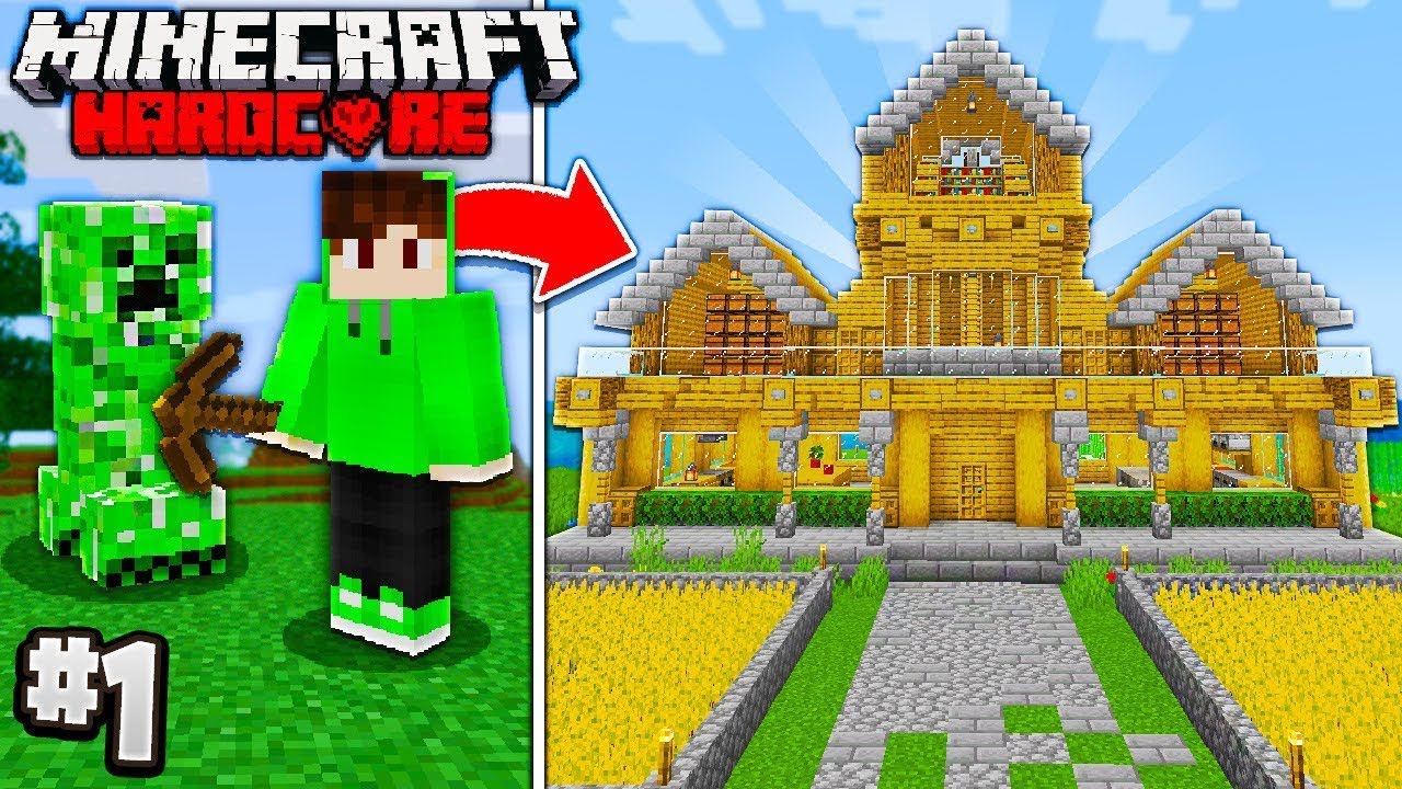 I made a house in Minecraft hardcore #ep 1