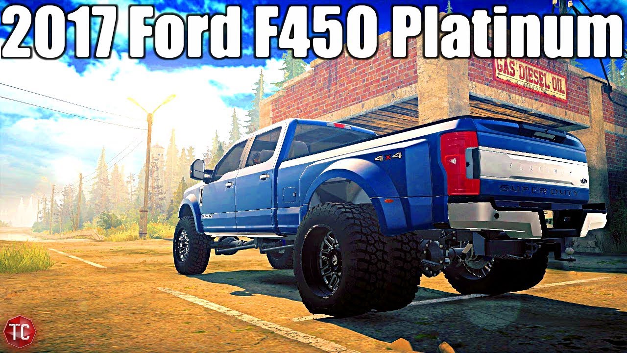 SpinTires MudRunner: 2017 Ford F450 Platinum! (CRAZY SUSPENSION!!)