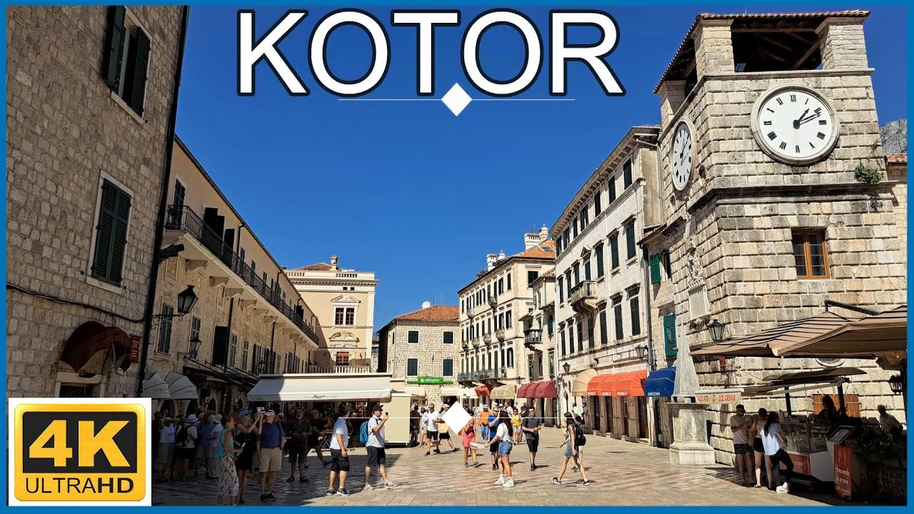 [4K]Kotor - Montenegro🇲🇪Walking Tour - Old Town