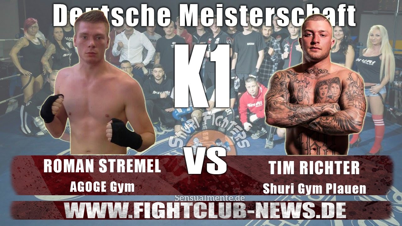 Deutsche Meisterschaft im K1 der IFCA - Tim Richter vs. Roman Stremel - Fight Club Plauen 2016