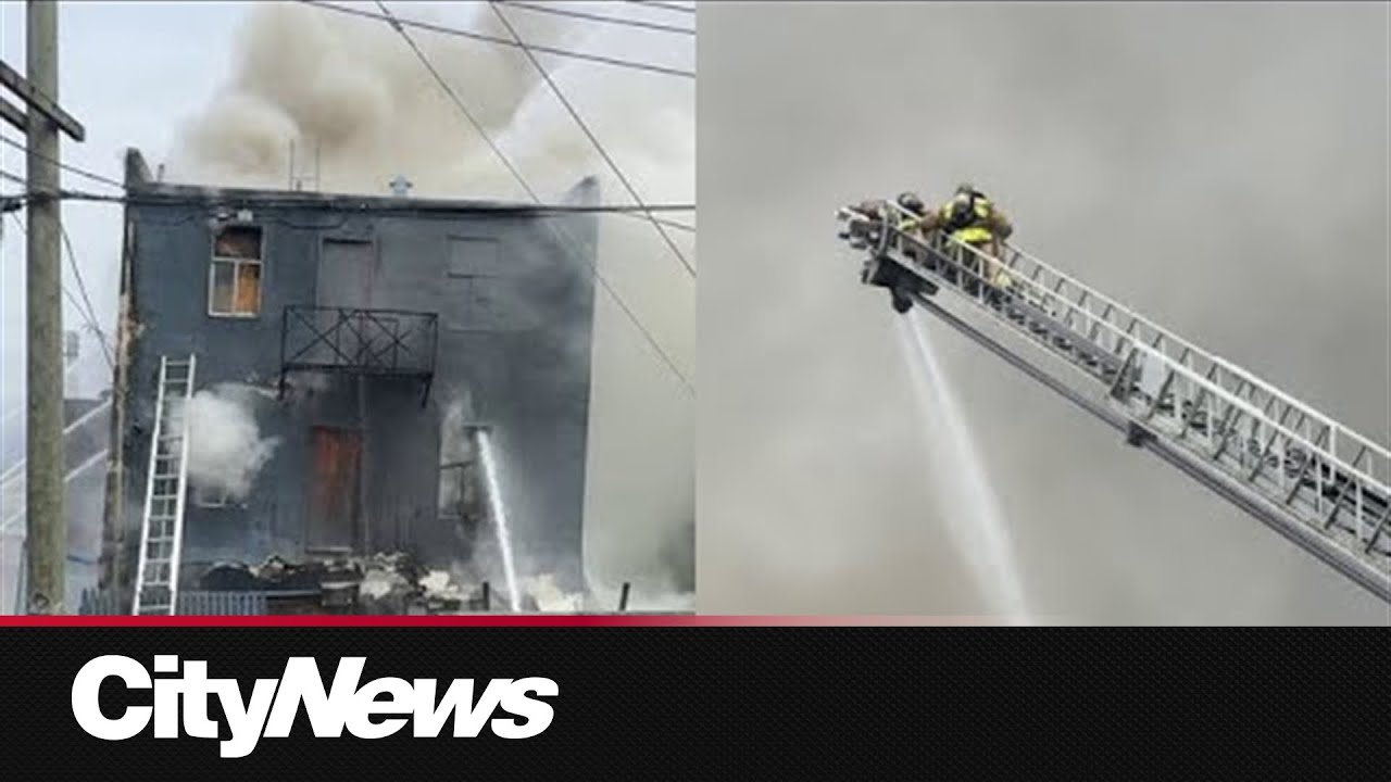 Fire destroys derelict former SRO in East Vancouver