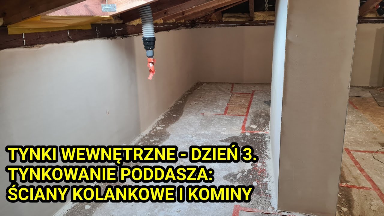 NOWE TYNKI NA STARE DZIEŃ 3. Tynkowanie poddasza #remontdomu #dom #dolinanidy #tynkowanie #tynki