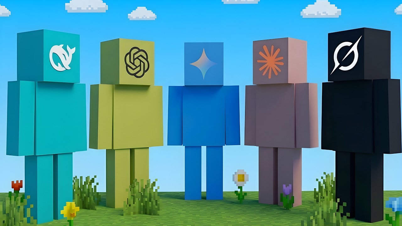 5 AIs Play Minecraft