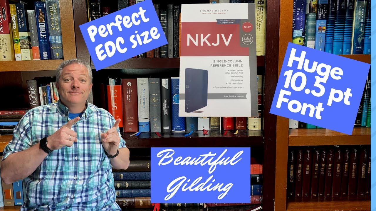 NKJV Single-Column Reference Bible in Genuine Leather