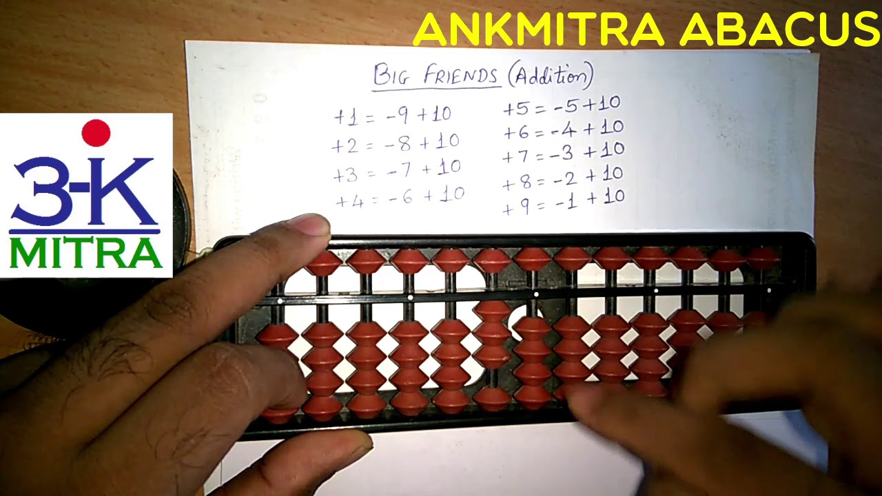 Abacus || Hindi || When & How to use Big Friend formulas for Addition on Abacus