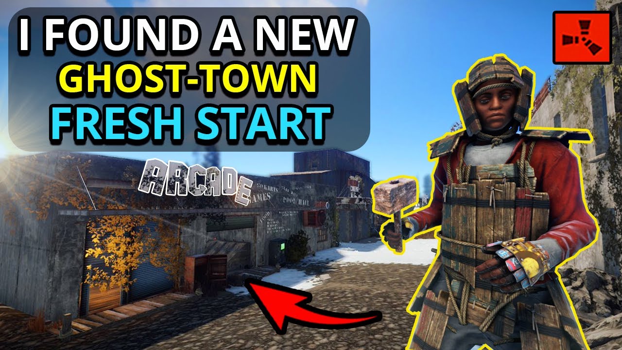 Exploring A NEW Abandoned Town! - FRESH START! - Rust Custom Map Survival Ep1