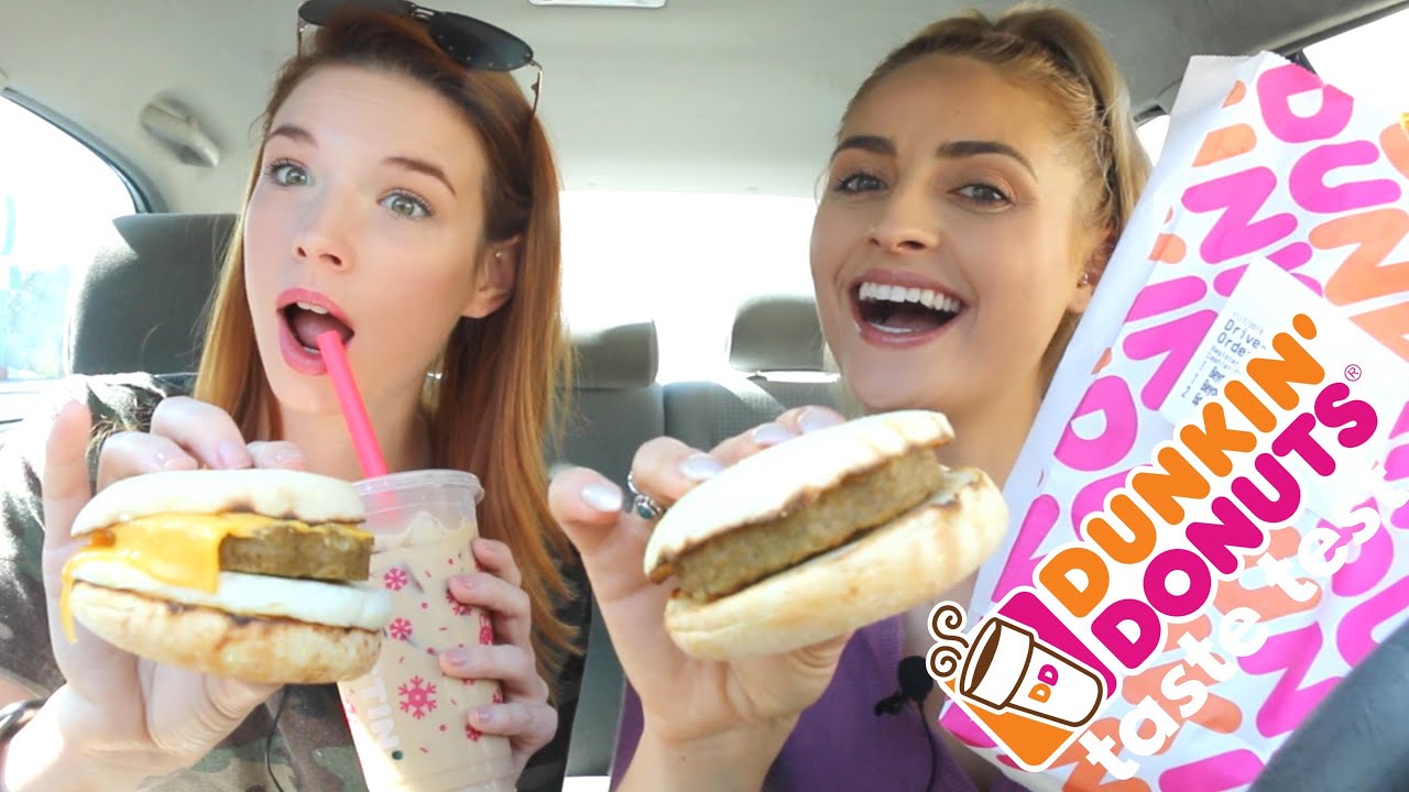 DUNKIN' DONUTS MUKBANG!! New Beyond Sausage Sandwich!