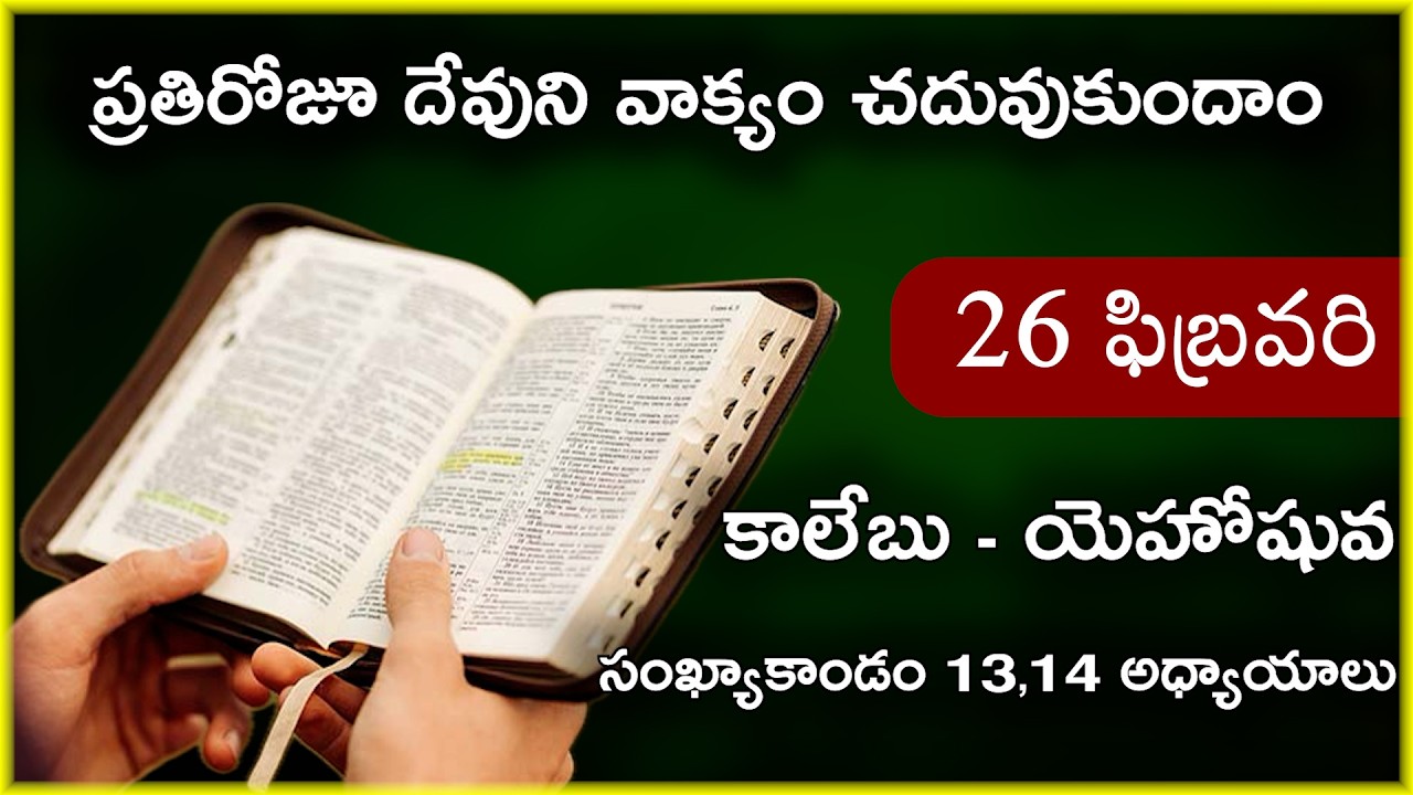 Feb 26 | సంఖ్యాకాండం 13,14 అధ్యాయాలు | 40 రోజుల ప్రయాణం 40 సంవత్సరాలైంది | Daily Bible Reading 57