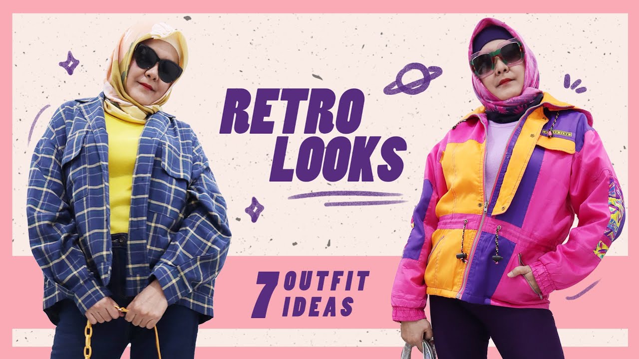Ide Outfit Hijab Tema Retro | Retro Look Hijab Outfit Ideas