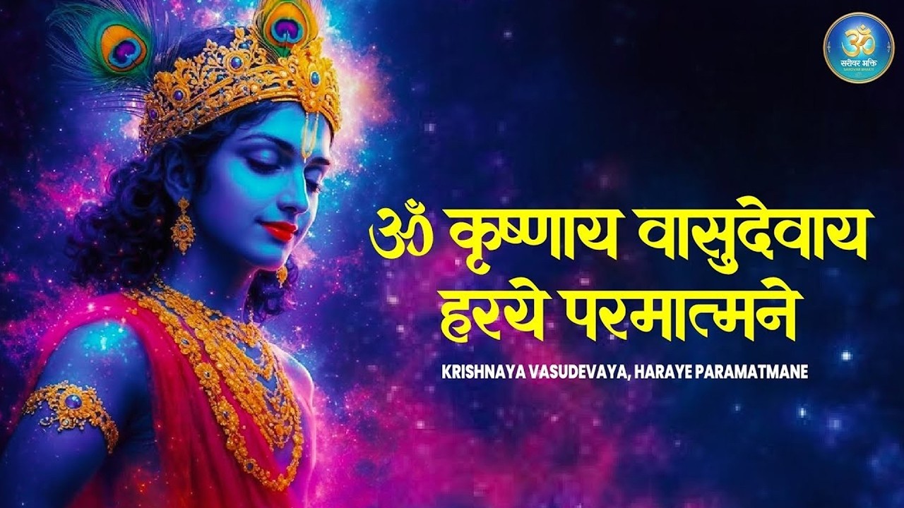 Krishnaya Vasudevaya Haraye Paramatmane | Chamatkari Krishna Mantra Jaap 1008 Baar