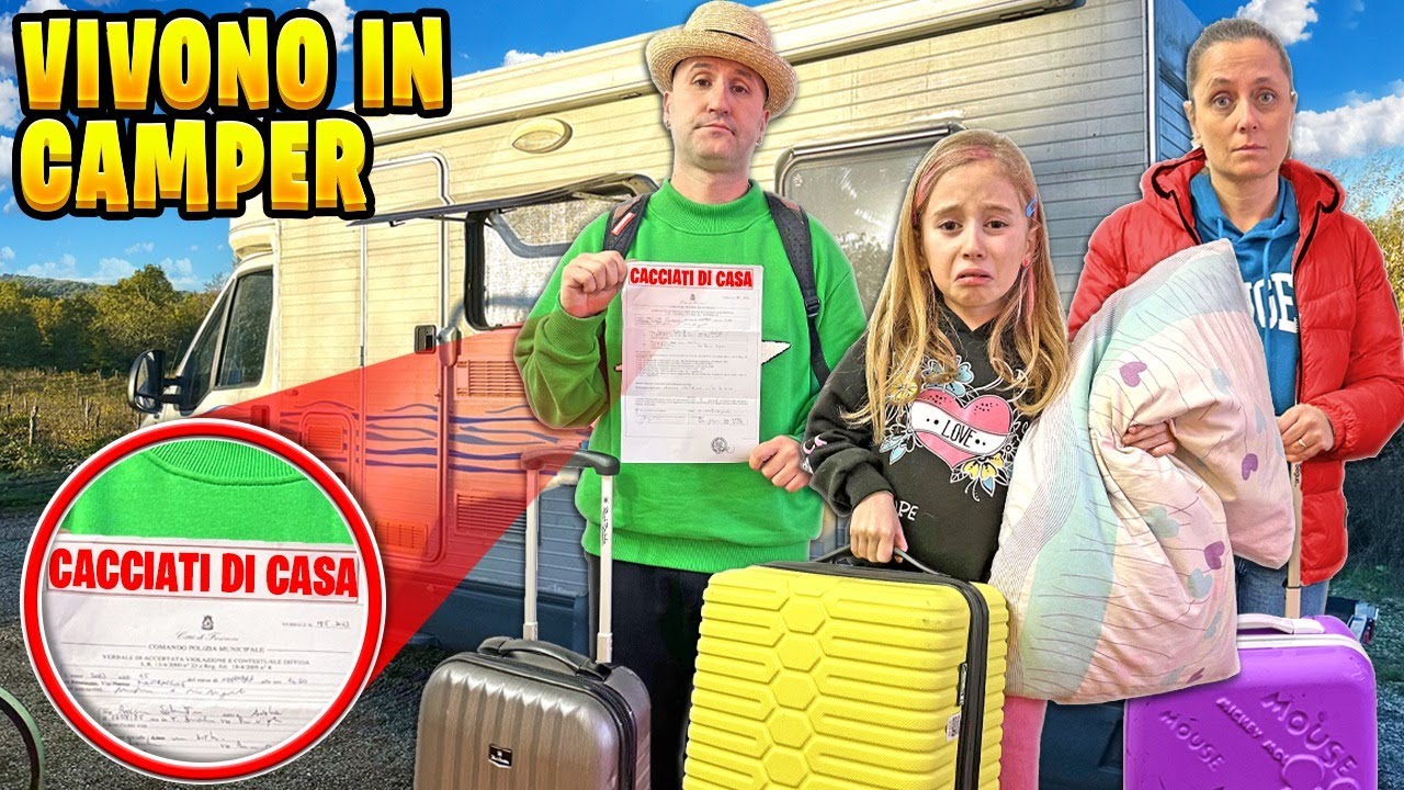 PAP&Agrave; SALVO E GIORGIA CACCIATI DI CASA PER SEMPRE VANNO A VIVERE IN UN CAMPER CON MAMMA CINZIA!