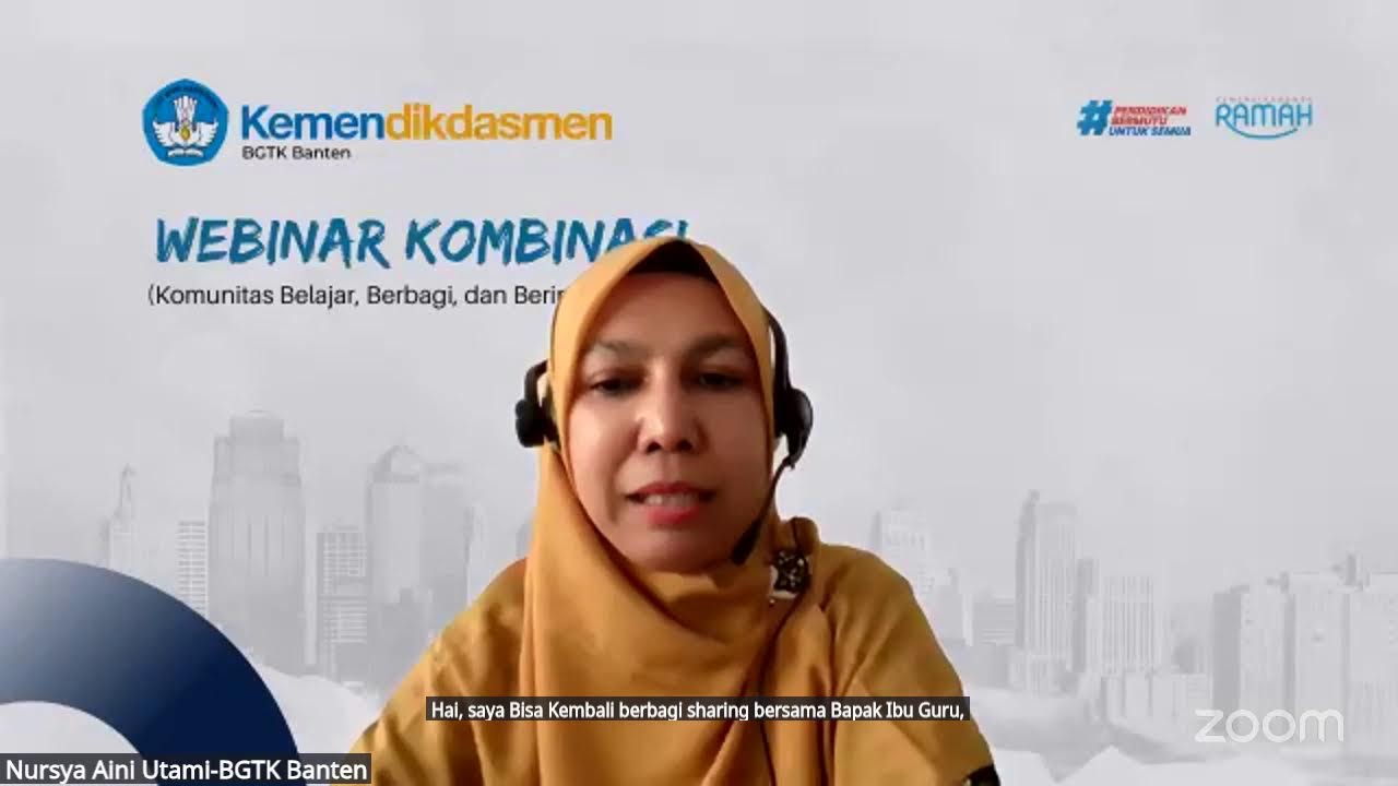 Webinar Kombinasi BGTK Banten's Zoom Meeting