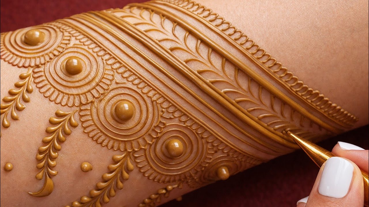Simple Half Hand Arabic Mehndi Design in Light Brown ✨ | Clean & Classy Henna Look #ArabicMehndi