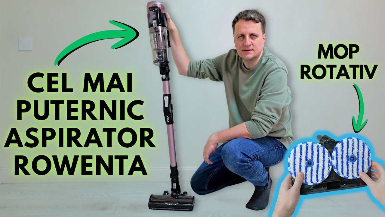 Review Rowenta X-Force Flex 16.60 - cel mai puternic aspirator vertical (plus mop!)