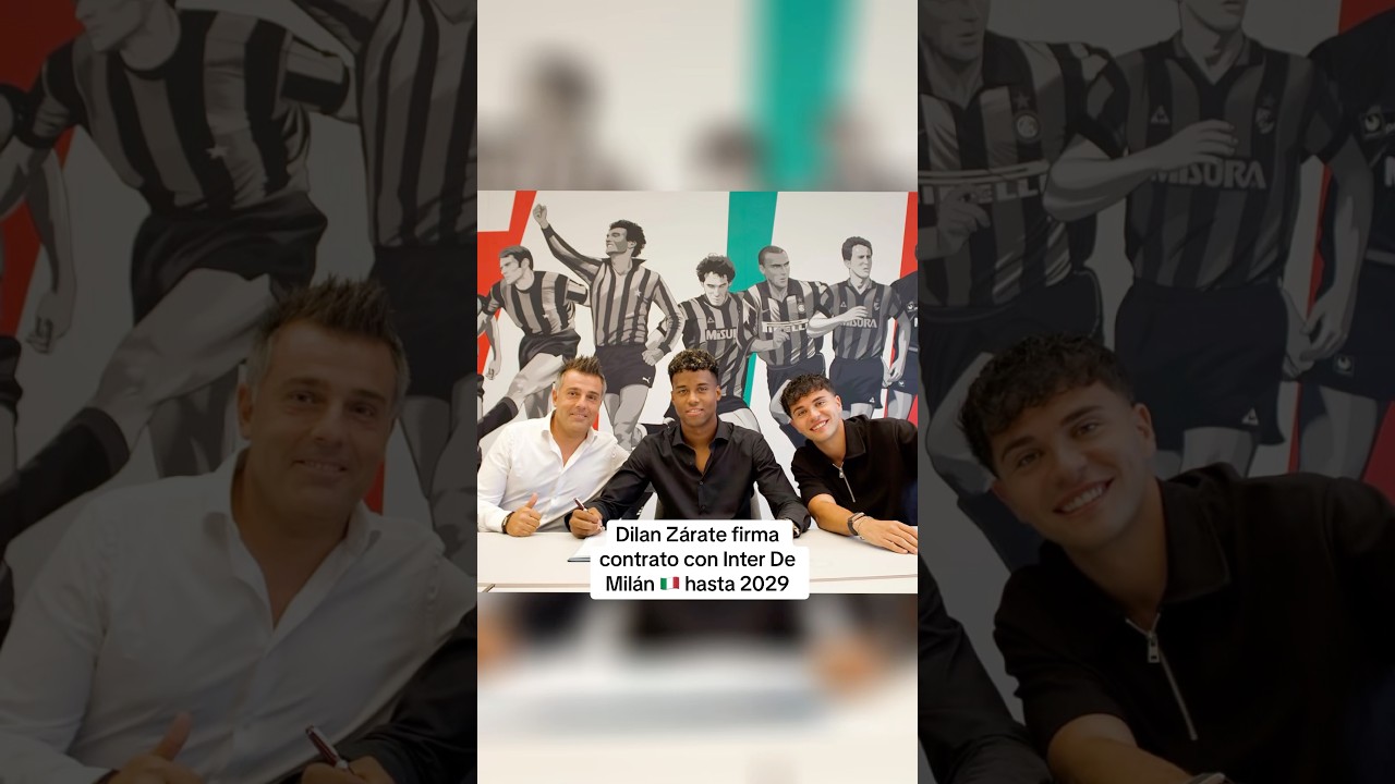 El cartagenero Dilan Z&aacute;rate firma contrato con Inter de Mil&aacute;n hasta 2029🇮🇹